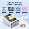 Label Maker Machine with Tape, FLEXYVA PM220-A Bluethooth Label Printer, 2 Inch Portable Thermal Printer for Small Business, White - 4 of 4