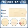 Unique Bargains Car Sun Visor Organizer with Sunglasses Holder for Cards License Pen Organizer PU Leather Beige - 4 of 4