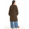 June + Vie by Roaman's Women's Plus Size Midi-Length Button-Down Cardigan - 3 of 4