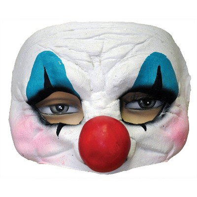 Ghoulish Adult Happy Clown Domino-style Costume Mask - 13 in. - White