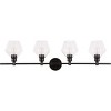 Elegant Lighting Gene 4 light Black and Clear glass Wall sconce - 3 of 4