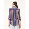 Jones New York Petite Striped Button Front Collard Shirt - PS - 3 of 3
