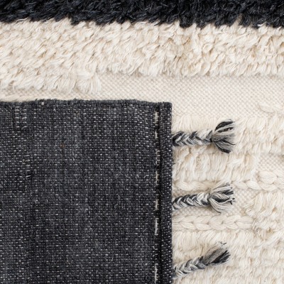 Kenya Hand-Knotted Gray Wool Striped Area Rug