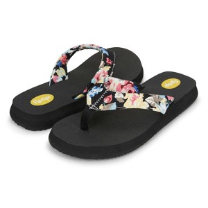 Women's Isabella Yoga Mat Floral Flip Flop - 1 of 4