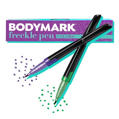 Bodymark Color Freckle Faux Freckle Pen Set, Soft Brush Tip, 2 Count ...