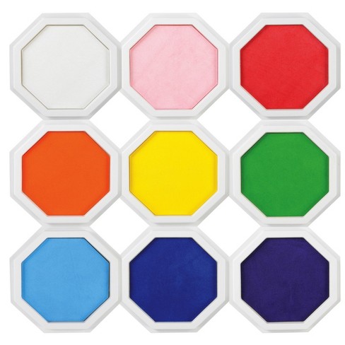 Learning Resources® 7-Color Stamp Pads, 6 1/2 x 5, Assorted Colors, Pack  Of 2