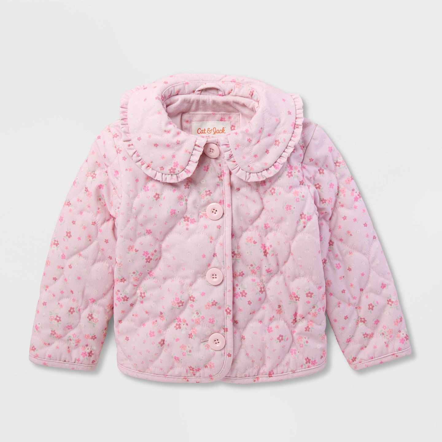 Куртка Cat & Jack Ruffle Collar Jacket для девочек-малышей, цвет: Розовый — фото 2