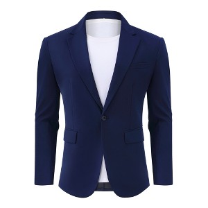 Clearlove Spring Autumn Men Blazer Casual Business Slim Fit Suit Jacket - 1 of 4