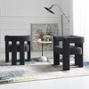 KINWELL 24" Wide Boucle Upholstered Armchair (Set of 2) - 4 of 4