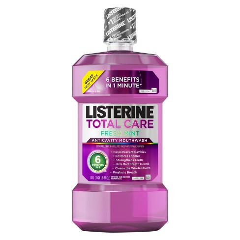 Listerine® Total Care Fresh Mint Anticavity Mouthwash To Kill Bad ...