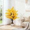 Orieon 3FT Yellow Artificial Wintersweet Tree, Tall Faux Flowering Tree with Pot for Home Decor, Office, Wedding & Event Display - 3 of 4