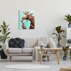 Stupell Industries Vintage Moose With Candlestick Telephone Ombre Background Canvas Wall Art - 2 of 4