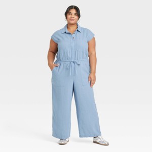 Women's Linen Jumpsuit - Universal Thread™ - 1 of 3