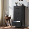 SEVOBAL Nightstand 4 Drawers Bedside Table Removable Bins Sturdy Organizer Furniture for Bedroom Nursery Closet Living Room, Black, 17.7"*11.8"*37.4" - 4 of 4