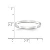 Black Bow Jewelry 2mm 10K Rose, White, or Yellow Gold Lightweight Flat Standard Fit Band - 4 of 4