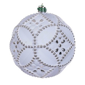 Vickerman Etch Antique White Brush Ornament - 1 of 1