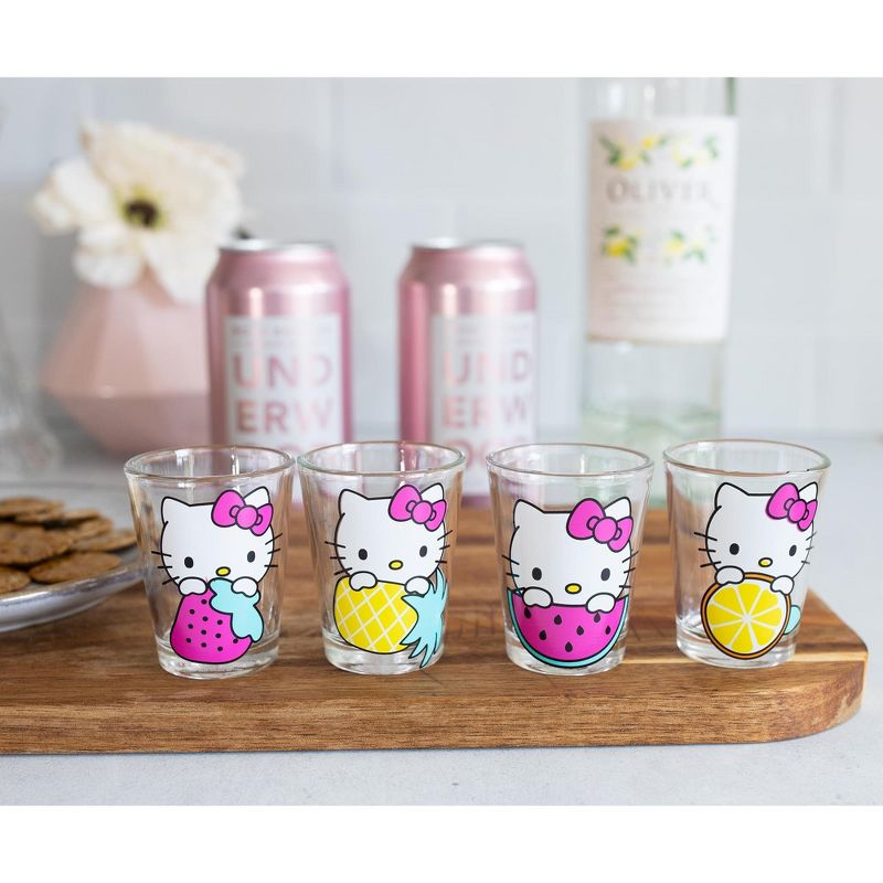Hello Kitty 4 Piece 1.5oz Mini Glass Set, 2 of 7
