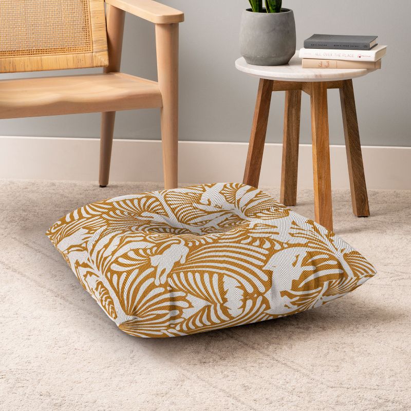 evamatise Big Cats and Palm Trees Jungle Square Floor Pillow - Deny Desings, 4 of 5