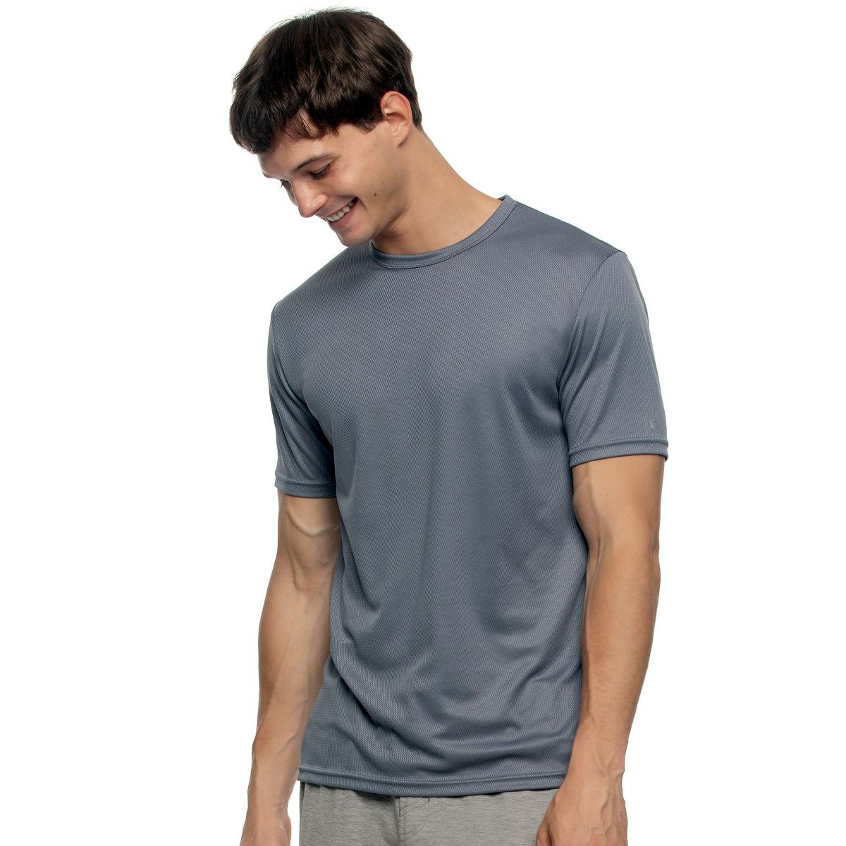 Men's Turbo Dry Crew Neck Active T-Shirt - Moisture-Wicking, Breathable, Lightweight Mesh - Felina - thumbnail 6