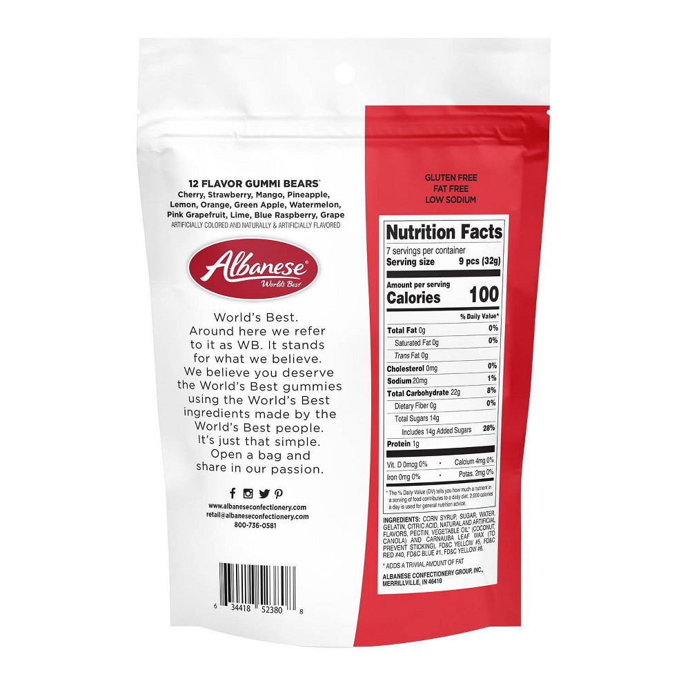 Albanese Albanese 12 Flavor Gummi Bears package