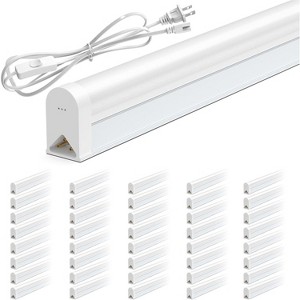 40 Pack LED Shop Lights Linkable,4FT 6500K Super Bright White,18W 1800LM, for Garage,Workshop and Ceiling,Corded Electric with ON/Off Switch - 1 of 4
