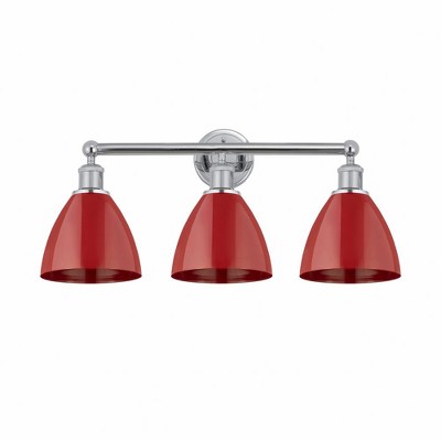 Plymoth Dome - 3 Light Bath Vanity In Modern Style-12 Inches Tall and 25.5 Inches Wide