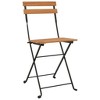 vidaXL 3 Piece Folding Bistro Set Solid Wood Teak and Steel - 4 of 4