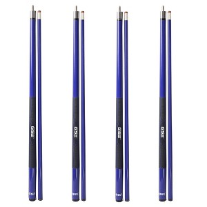 GSE Set of 4 Fiberglass Graphite Composite Billiard Pool Cue Sticks, 58" 2-Piece Pool Cues for Bar/House Use - 1 of 4