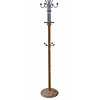 SEVOBAL Freestanding Coat Rack Chrome and Wood Design with Oak Finish for Stylish Entryway Storage, Brown, 19"*19"*73" - 4 of 4