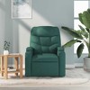 vidaXL Dark Green Fabric Recliner Chair - 6-Point Vibration Massage, Adjustable Backrest & Footrest - 3 of 4
