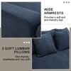 MOONMISS Chenille 2-seater lazy sofa With 5 back pillows,Comfy Sofa- Deep Seat Couch for Living Room,Club - 4 of 4