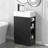 Tramull Modern Bathroom Vanity with Ceramic Sink, Two-Tier Shelf & Adjustable Left/Right Orientation - 3 of 4