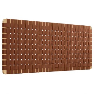 Modway Sparta Weave Wall-Mount Queen Headboard – Vegan Leather Upholstery with Geometric Pattern - 1 of 4