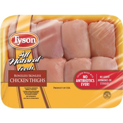 Tyson All Natural Boneless & Skinless Antibiotic Free Chicken Thighs ...