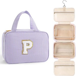 Toiletry Bag Men Hanging Compact Large Travel Initial Makeup for Women Teen - 1 of 4