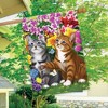 Garden Kittens Spring House Flag Cats Floral 28" x 40" Briarwood Lane - 4 of 4