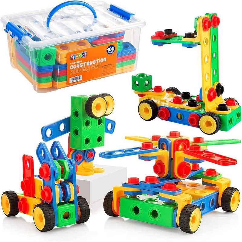 Building Blocks 104 Piece Set, STEM Educational Fun Toy Set - Play22usa, 1 of 9