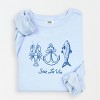 Simply Sage Market Sea La Vie 3 Across Lightweight Garment Dyed Sweatshirt - M - Hydrangea - 2 of 4