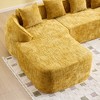 EHMKNP 101" L-Shaped Sectional Sofa with Curved Chaise – Modular Chenille Cloud Couch,  No Assembly Required - 3 of 4