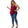 Agnes Orinda Women's Plus Size Lace Front V-Neck Sleeveless Spaghetti Strap Packs Camisoles - image 3 of 4