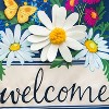 Welcome Daisies and Butterflies Everlasting Impressions Textile Decor - 3 of 3