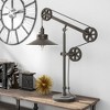 Hudson and Canal 29" Tall Wide Brim/Pulley System Table Lamp with Metal Shade - 2 of 4