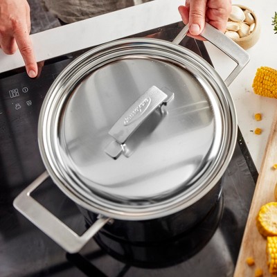 Demeyere 8-Quart Stainless Steel Stock Pot with Lid