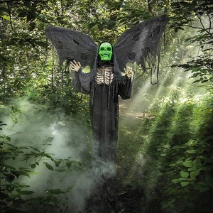 5 Ft. 6" Standing Skeleton Reaper with Animated Wings Halloween Decoration - 1 of 1