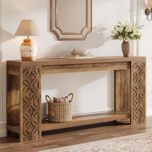 Tribesigns Farmhouse Wooden Console Table with Storage - 1 of 4