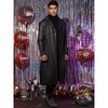 Lars Amadeus Men's Vintage Lapel Gothic PU Faux Leather Trench Coat - 2 of 4