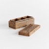 Plum & Post Burma Rattan 3-Compartment Lidded Box - 2 of 4