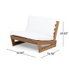 Christopher Knight Home Sherwood Outdoor Acacia Wood Club Chairs with Cushions (Set of 2) - 3 of 4