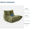 Bean Bag Chairs for Adults, Memory Foam Couch Single Sofa Chair with Suede-Like Fabric, Floor Chair for Living Room Bedroom Office - 2 of 4