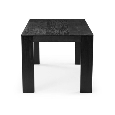 Plank+Beam 72" Black Wirebrush Solid Wood Dining Table